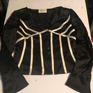 Black and white blouse